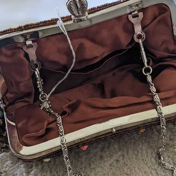 Vintage beaded Sequin small evening Flapper clutch - Picture 3 of 8